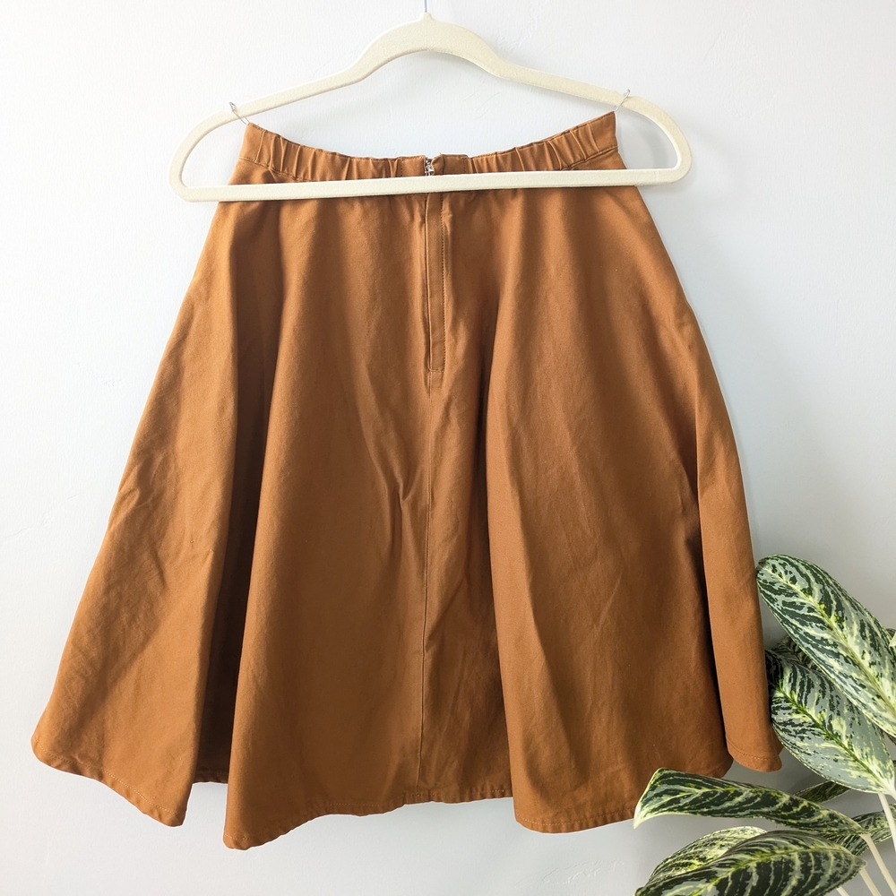 Uniqlo Elegant Tan Women's A Line Skirt - Picture 4 of 5